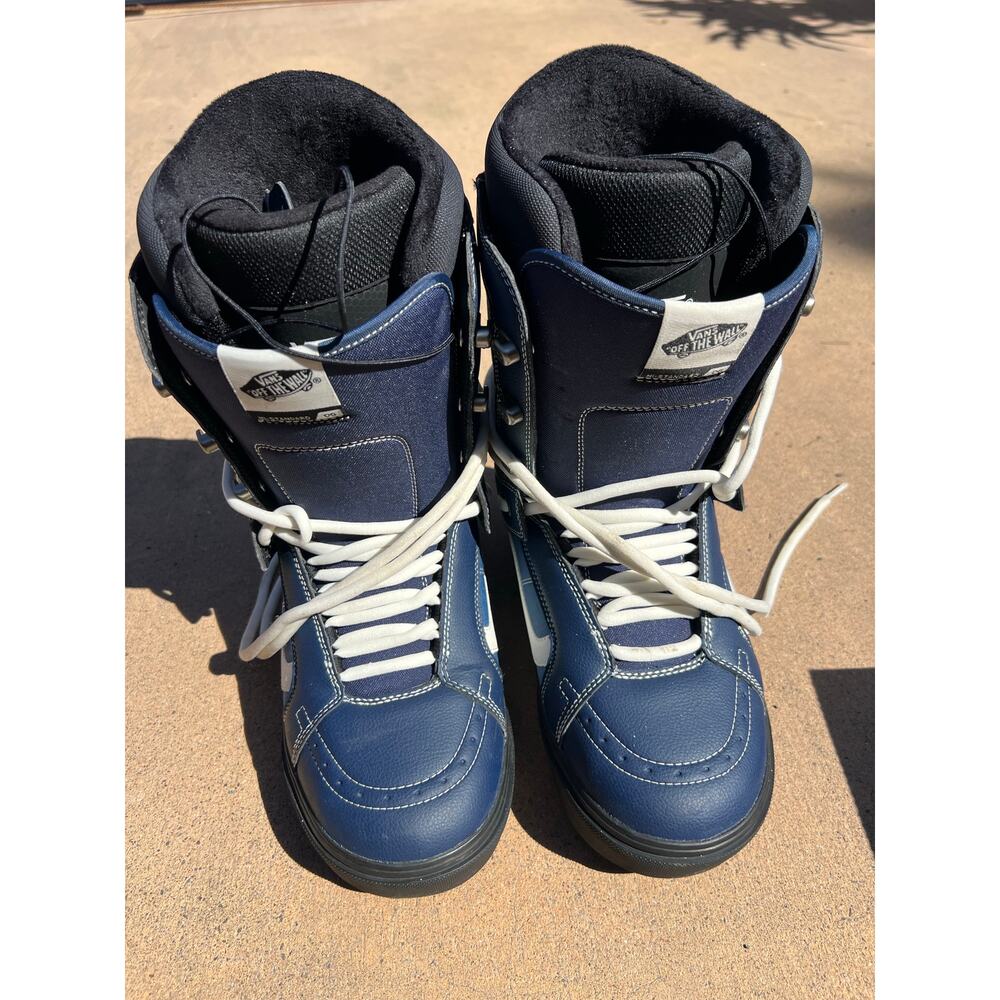 Vans Hi Standard OG Snowboard Boots Blue White Mens 11 All-Trac Lace Up - Picture 7 of 12